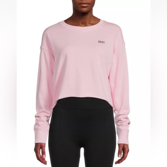 Dkny Tops - Dkny Sport Women's Metallic Logo Cropped Sweatshirt